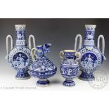 A pair of German Westerwald Gerz stoneware vase,