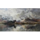 Keeley Halswelle (1832-1891), Large oil on canvas, Kilchurn Castle - Loch Awe,