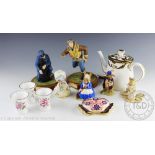 A selection collectable ceramics to include two Crown Staffordshire Battle of Britain figures on