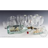 A collection of Royal Doulton glassware,