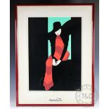 After Amleto Dalla Costa, Colour print, 'Red pants', Bears a signature to the mount,