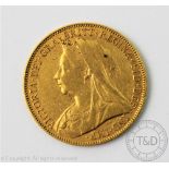A Victoria gold Sovereign dated 1901