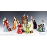 A Royal Doulton Limited Edition Henry VIII and his six wives; Anne Boleyn, Jane Seymour,