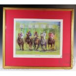 Constance Halford Thompson, Signed limited edition print, 'Out of the stalls', No.