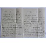 Howard Carter (1874-1939) British Archaeologist and Egyptologist - a hand written letter on Gurna