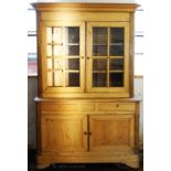 A French pine country kitchen dresser,