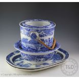 Two 19th century blue and white transfer printed meat plates,