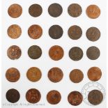 A collection of 18th century half penny tokens (25) (1 tray)