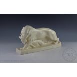 A John Skeaping for Wedgwood Art Deco model of a tiger and buck,