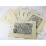 Thomas Kitchin, Engraving, Map of Cheshire, 16cm x 24cm, with other maps of Shropshire,