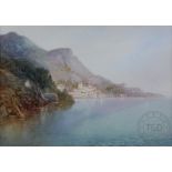John Shapland (1865-1929), Pair of watercolours, Continental lake scenes, Signed, 25cm x 35cm,