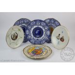A collection of six royal commemorative plates,