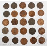 A collection of 18th century half penny tokens (25) (1 tray)