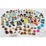 A collection of assorted earrings, to include vintage and costume examples,