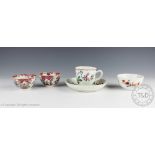 An 18th century Chinese porcelain tea bowl and saucer,