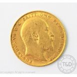 An Edward VII gold sovereign dated 1907