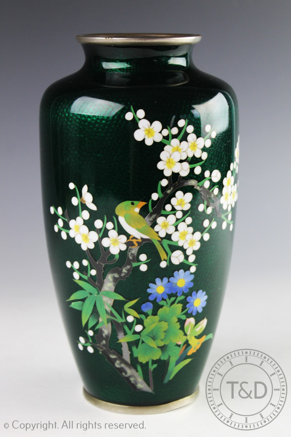 A Japanese Ginbari vase, 20th century, - Image 2 of 2
