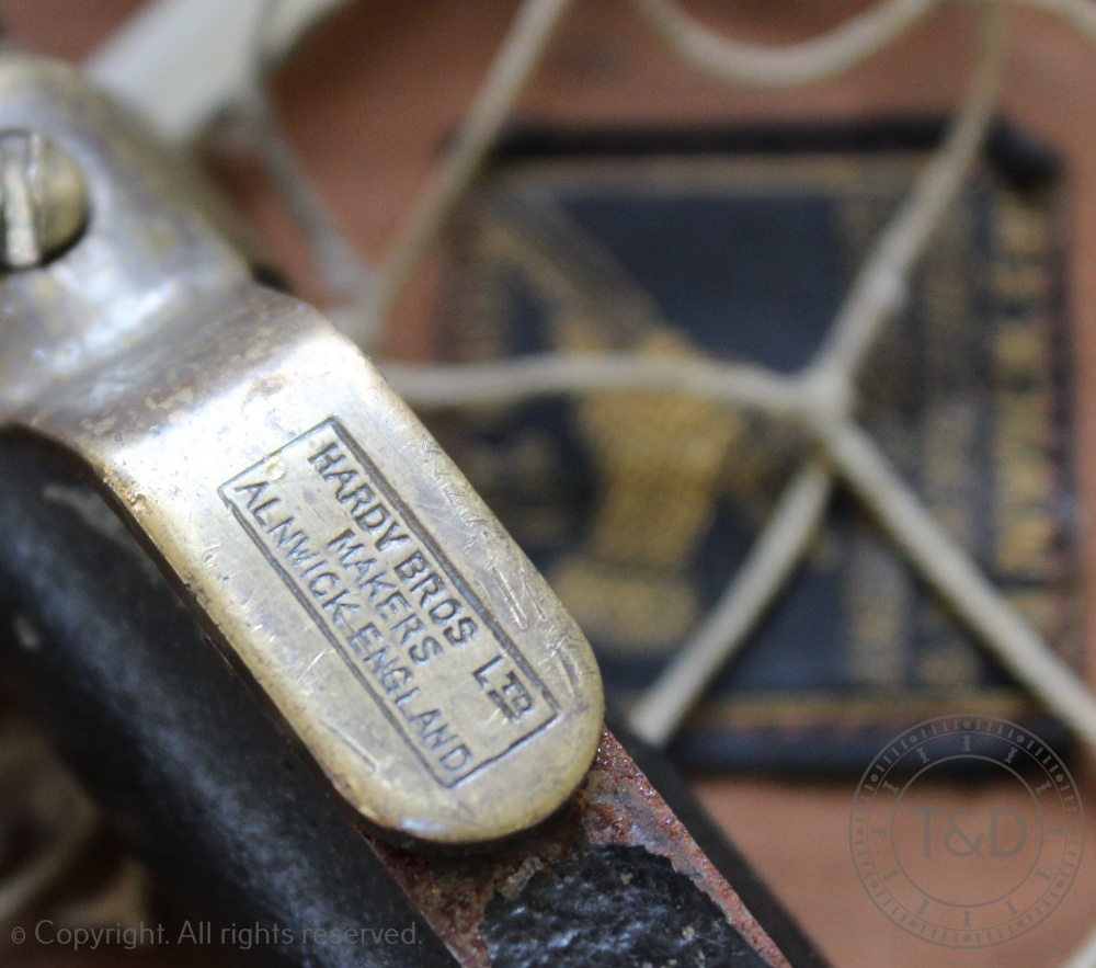 A Hardy's two piece split cane fishing fishing rod, numbered '52331' and '16.8. - Image 3 of 3