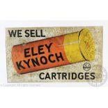 An Eley Kynoch cartridges printed advertising sign, double sided, 46.