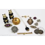 A selection of jewellery and objects of virtue,