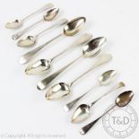 A selection of provincial silver spoons, to include; one William Marshall Edinburgh 1802,