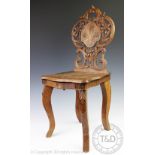 A Black Forest musical side chair,