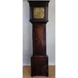 A Shropshire oak longcase clock, thirty hour,