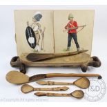 A South African Zulu carved softwood meat platter, 54cm,