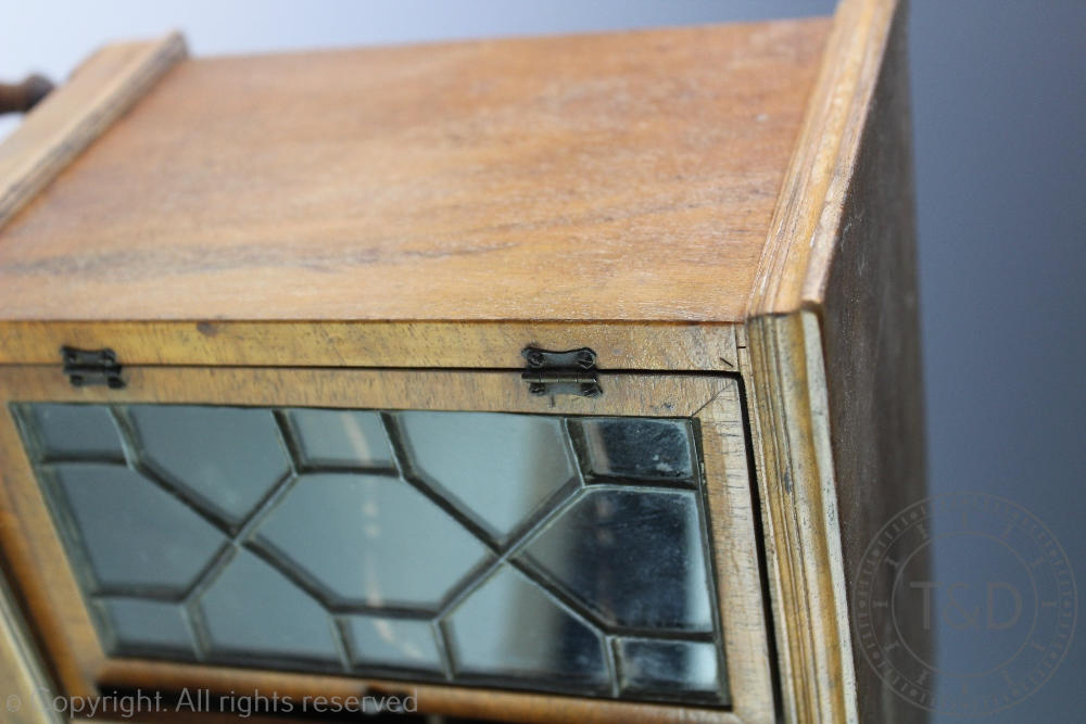 An apprentice miniature walnut chest on stand, - Image 2 of 3