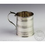 A George III silver christening can, makers mark 'IP', possibly John Pritchard, London 1815,