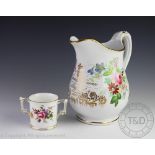 A 19th century Staffordshire documentary jug titled 'James Hickmans, Stafford, 1860',