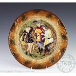 A Beswick charger, moulded in relief with a scene from 'As you like it', 31cm diameter,