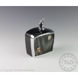 A novelty Jaguar car radiator grill spirit flask, made in Japan,