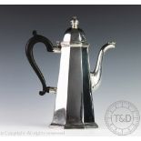 An Irish silver coffee pot in George I style, Royal Irish Silver Co, Dublin 1971,