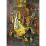 Gabriel Joucla - Spanish mid 20th century, Oil on canvas, A La Fontaine,