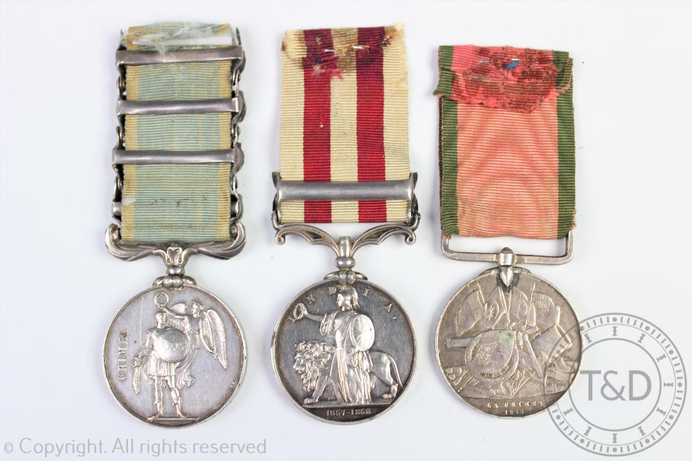 A Crimea Light Brigade medal group of three to Sergeant John Thornton 8th Hussars, - Bild 6 aus 10