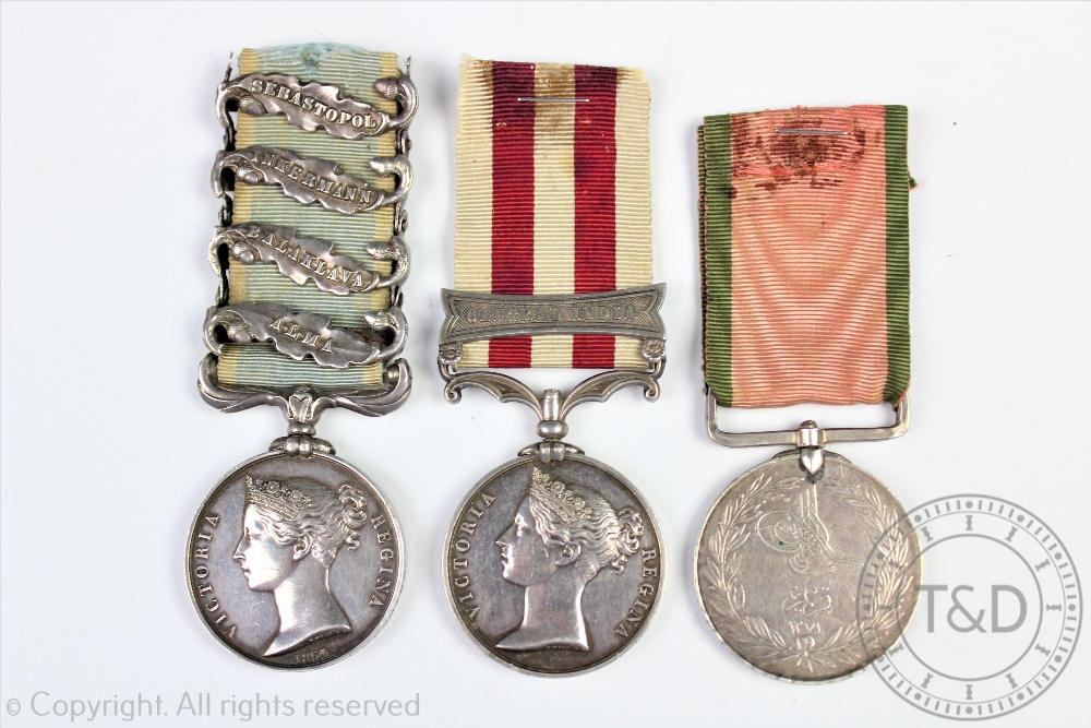 A Crimea Light Brigade medal group of three to Sergeant John Thornton 8th Hussars, - Bild 2 aus 10