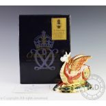 A Royal Crown Derby 'The Wessex Wyvern' Paperweight from the Heraldic Beasts series,