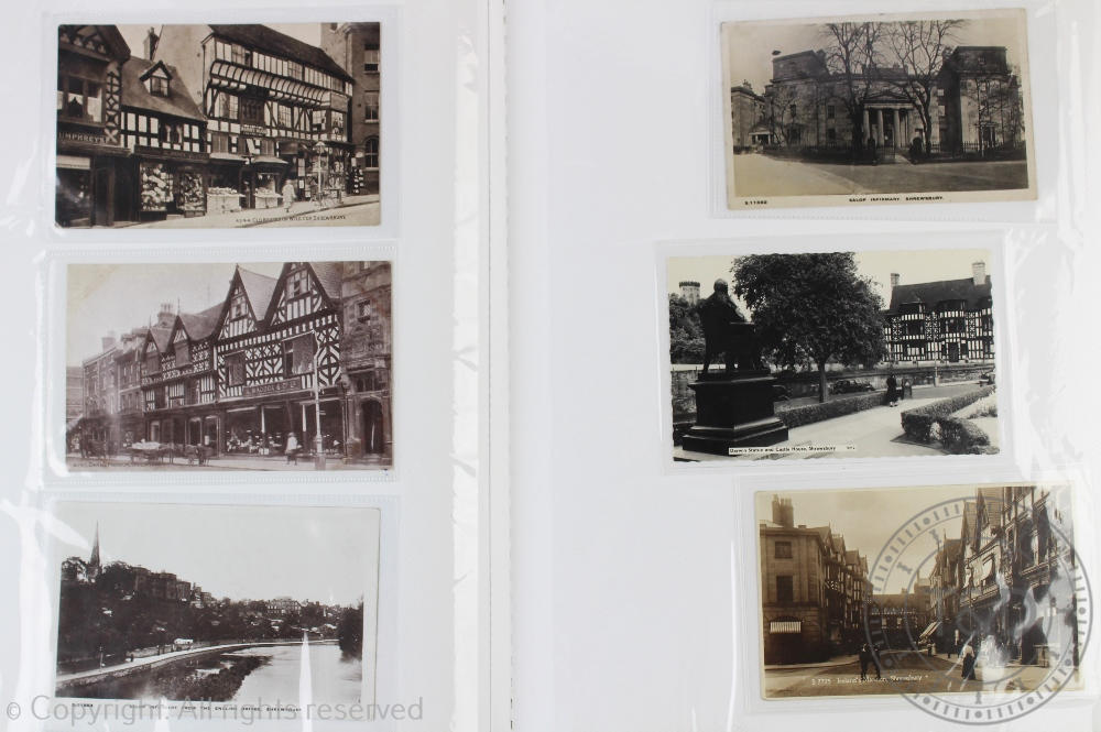 A collection of Edwardian and later Shropshire interest postcards, mostly Shrewsbury scenes,