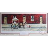 Alan Lowndes, Colour print, 'The ice-cream cart',