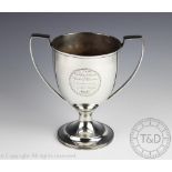 A George III silver two handled trophy, London 1807,