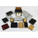 A collection of twenty vintage cigarette cases to include; two boxed Kigu examples,