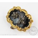A 19th century mourning brooch,