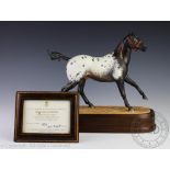 A limited edition Royal Worcester model of an Appaloosa Stallion modelled by Doris Lindner, No 521,