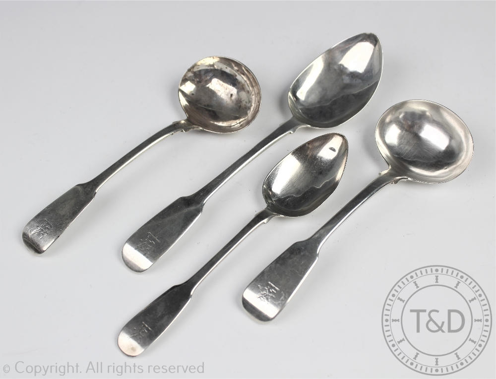 Four pieces of George IV silver cutlery, Thomas Dicks,