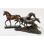 A Robert Taylor for Franklin Mint bronzed model of a horse 'Poised for Glory', 20cm high,