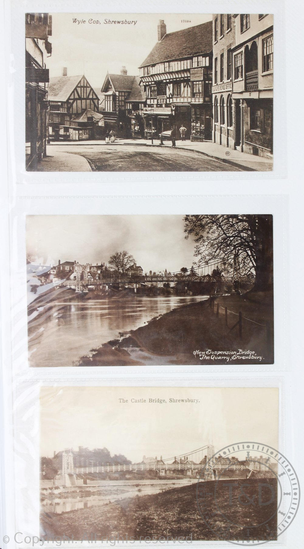 A collection of Edwardian and later Shropshire interest postcards, mostly Shrewsbury scenes, - Bild 4 aus 4