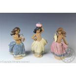 A set of three Lladro female water carriers, No.