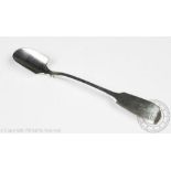 A William IV silver fiddle pattern stilton scoop, London 1834, initialled terminal, 21.