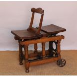 A 19th century oak and cast iron Jockey scales / sack scales by Young and Son Bear Street,